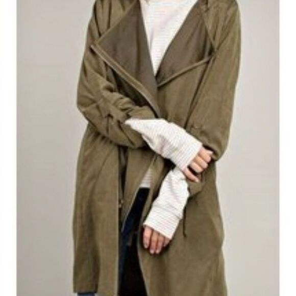 Mittoshop Zipper Front Hoodie Jacket Olive Side Zipper Size S - Picture 1 of 12